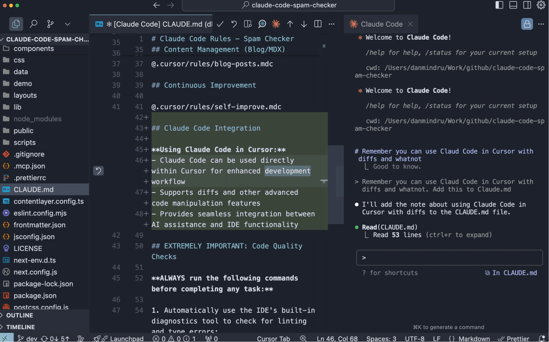 Claude Code Terminal Interface